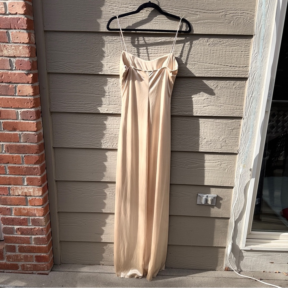 Vintage City Triangles Dress 28” 90’s Y2K Maxi Gown Gold Glitter Fairy Goth Prom - Picture 3 of 17